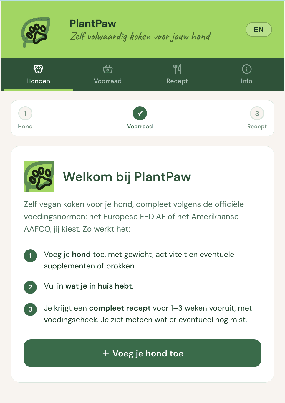 PlantPaw app – Welkom